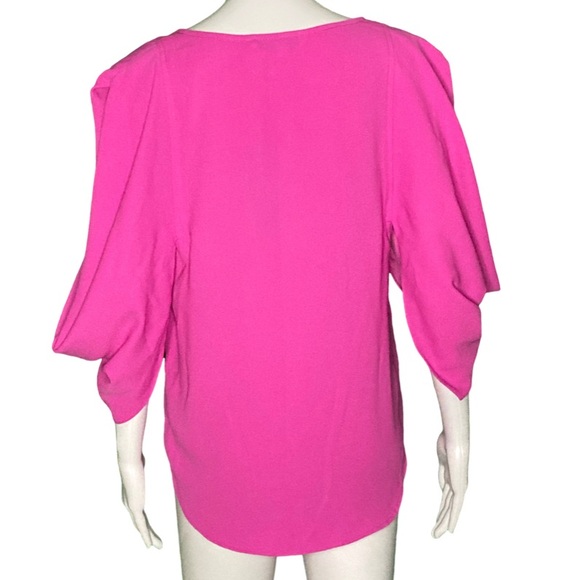 NWT Trina Turk Universe Split Sleeve Pink Salamander Top - Sz S - Picture 4 of 9